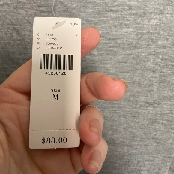 NWT Anthropologie Tiny grey and blue floral mixed media balloon sleeved top - Picture 9 of 15